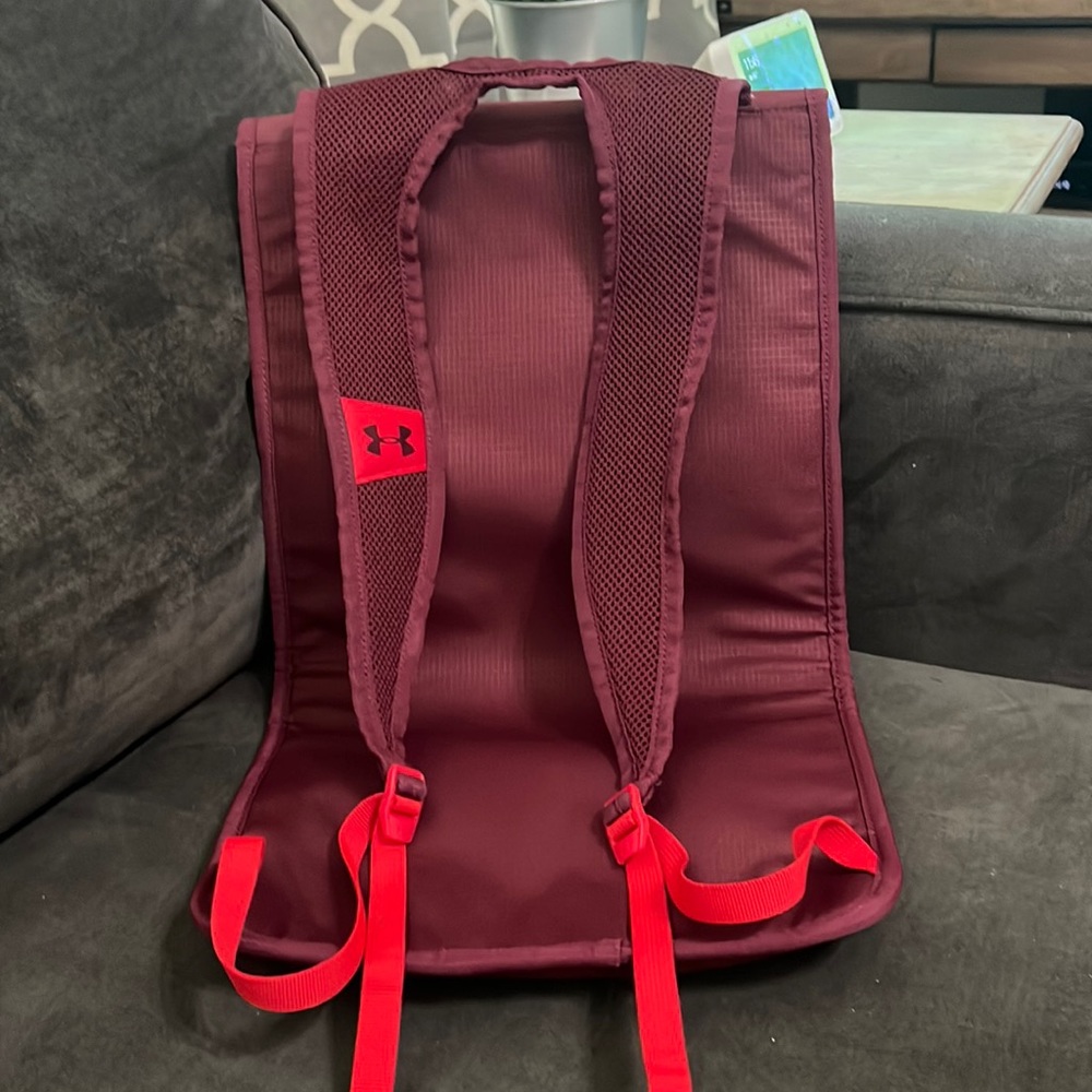 Under Armour Maroon Knapsack Backpack - image 2